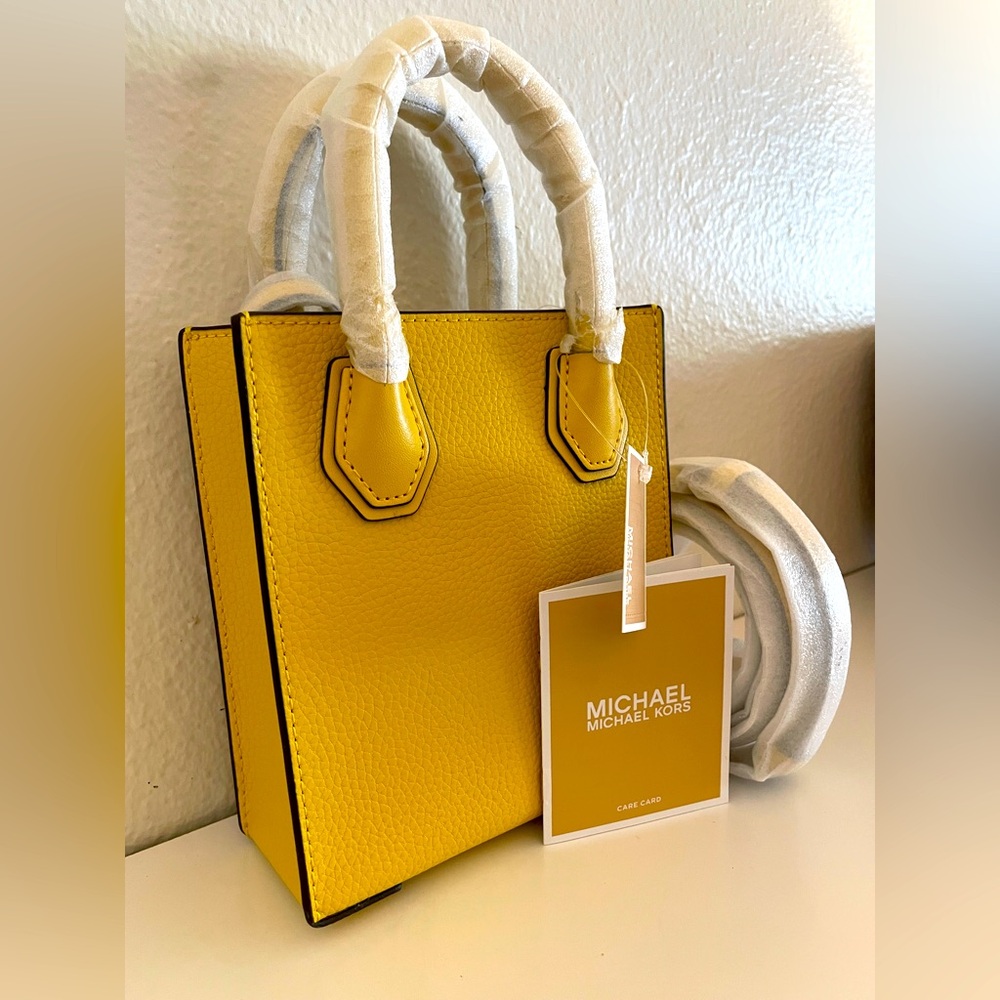 Michael Kors Yellow Handbag - Picture 3 of 8